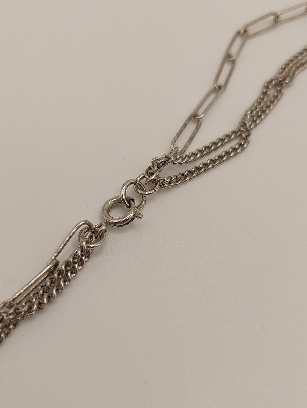 Vtg Silvertone Tassel Pendant Necklace with Multicolor Enamel Floral Accent - Picture 13 of 13